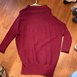 Women's Burgundy Knit Sweater Dress